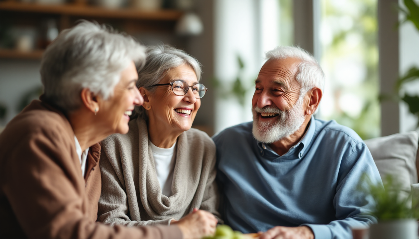 Pessoas felizes ouvindo bem